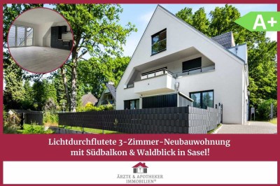 Lichtdurchflutete 3-Zimmer-Neubauwohnung mit Südbalkon & Waldblick in Sasel!