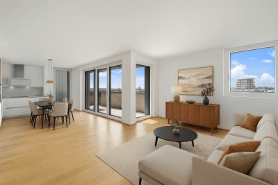 Provisionsfrei: Exklusive 3-Zimmer-Dachgeschosswohnung mit 2 Terrassen &amp; Panoramablick – Vorgartenstraße 120A, 1020 Wien
