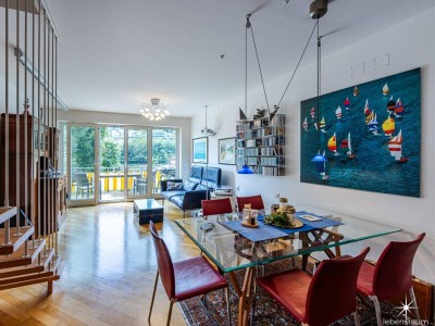 Traumhafte Maisonette-Wohnung direkt am Millstätter See. Privatstrand. Badekabine. Einfach royal.