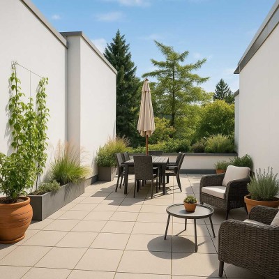 Rückzugsort mit Stadtnähe – 3-Zimmer Maisonette-Wohnung mit traumhaften Dachterrassen in Moosach
