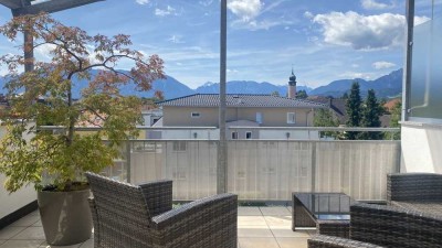 Exklusive Dachterrassenwohnung Nähe Salzburg mit traumhaftem Ausblick in die Berge