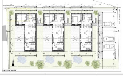 Neubau von Holzhäusern in Holzrahmenbauweise inkl. Grundstück, Garten, Terrasse & Carport