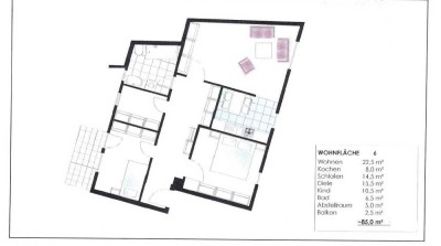 " RESERVIERT " Gemütliche 3-Zimmer-Wohnung mit Balkon und Tiefgaragenstellplatz in Biedenkopf