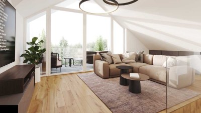 Exklusiver Neubau:  4-ZKBB-Maisonettwohnung mit Aufzug und Stellplätzen