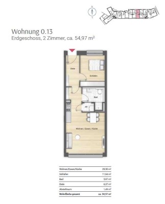 Erstbezug mit EBK: Exklusive 2-Raum-EG-Wohnung mit gehobener Innenausstattung in Nürnberg