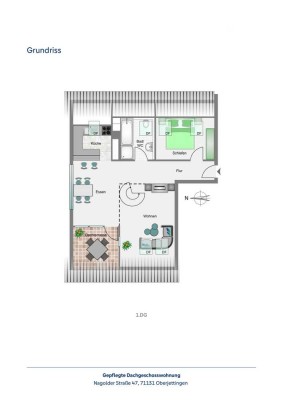 Charmante Dachgeschosswohnung mit Galerie, Loggia & 2 TG-Stellplätzen in 71131 Oberjettingen