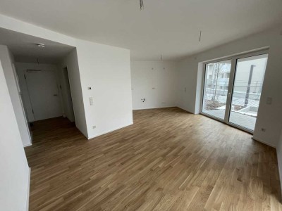 Neubau- 4-Zimmer-Wohnung mit Terrasse. WBS gem. §5 Abs. 2 Nr. 2 bzw. Nr.3 DVO-NWoFG erforderlich