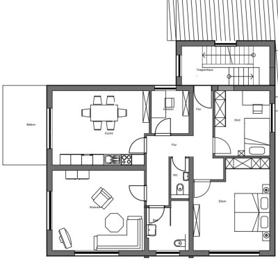 Helle Erdgeschosswohnung (Erstbezug) mit Balkon