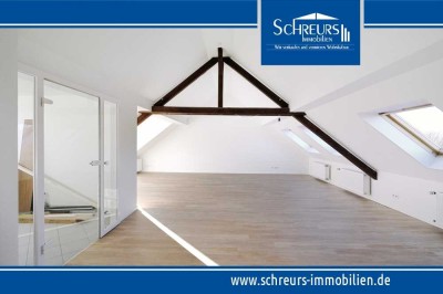 "Über den Wolken" - großzügiges u. individuelles 1-Raum-Apartment in beliebter Bockumer Lage!