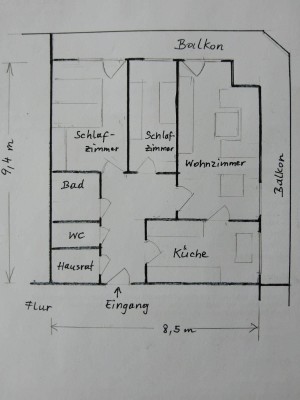 3-Zimmer Wohnung mit Balkon und Tiefgarage