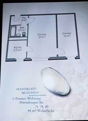 Wohnung mit moderner Einbauküche: Stilvolle 2-Zimmer-Wohnung