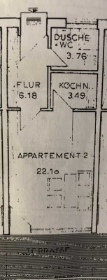 Gepflegte 1-Zimmer-Terrassenwohnung, teilmöbliert, mit Garten und Einbauküche in Deggendorf