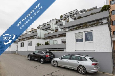 Südwestlage mit herrlichem Innblick! 
2-Zimmer-Maisonette-Wohnung mit Wannenbad und Südbalkon