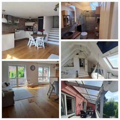 Offen für Angebote: Ruhige Maisonette-Wohnung in Goldbach – Feldrandlage, hochwertig renoviert, mit