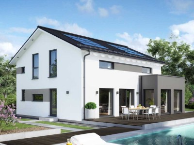 Bauen im Neubaugebiet mit eigenem Weinberg. Bauen mit Living Haus.