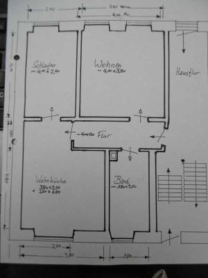 Ab 1. März 2025     2 ZKB, TR-Süd, ca.55m², Miete 595+NK 200+Kaution