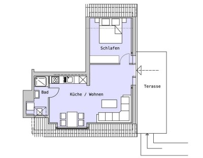 Geschmackvolle Wohnung mit zwei Zimmern in Lensahn