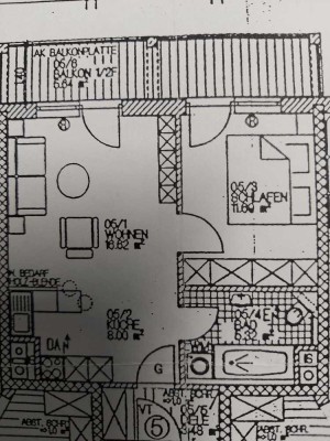 Helle - freundliche - 2-Zimmer-Wohnung mit Einbauküche in Tann