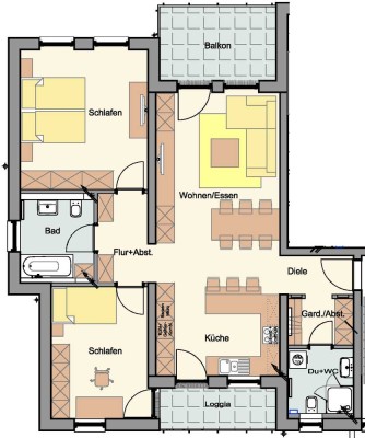 Freundliche 3-Zimmer-Wohnung mit Balkon in Bad Kreuznach