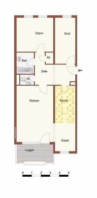 Stilvolle 3,5-Zimmer-Wohnung mit Süd-Loggia und EBK in Leonberg