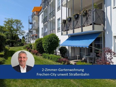 2-Zimmer-Wohnung mit Terrasse und Garten, mitten in Frechen, unweit der Straßenbahn nach Köln.