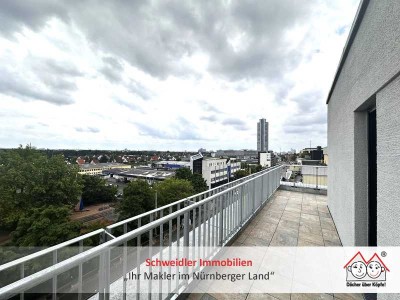 Licht, Luft, Leben: 2-Zimmer-Neubau-Traum mit XXL-Dachterrasse Nürnberg Ost