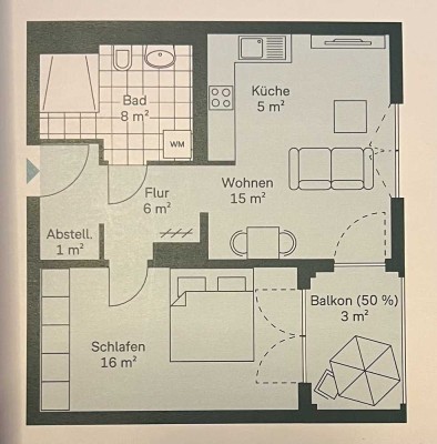 Neubau/Erstbezug mit Balkon: Geschmackvolle 2-Raum-Wohnung in Düsseldorf