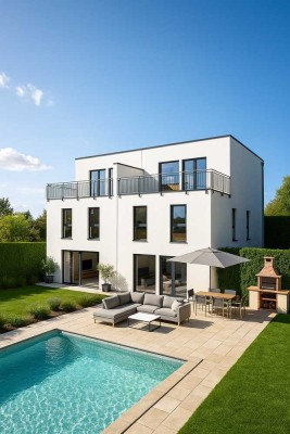 Attraktive Doppelhaushälfte mit Keller in gefragter Lage von Korntal. Kita, Spielplatz und eine gute