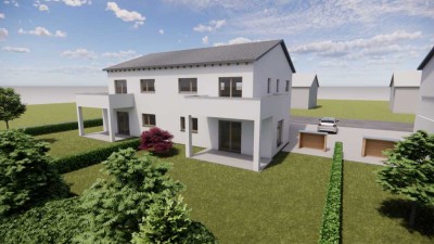 Neubau von 10 Doppelhaushälften in Mintraching / Rosenhof - Haustyp FAMILY MAX