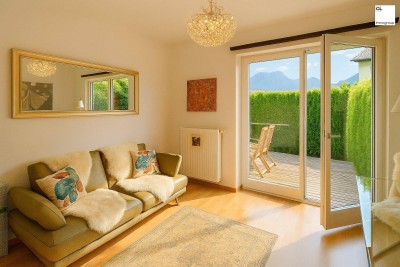 Traumhaft schöne Gartenwohnung im Süden der Stadt Salzburg, Leopoldskron, mit Terrasse, Untersbergblick; Carport + Stellplatz