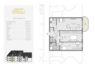 Gemütliche 3-Zimmer-Wohnung mit Balkon in Montabaur