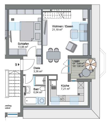 Neu ausgebautes KfW-40 Dachgeschoss · Erstbezug · Außenaufzug · Innenstadt · 5 % AfA möglich