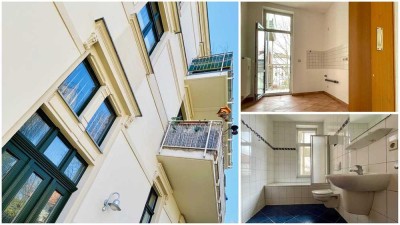 STADTWOHNUNG mit Balkon zum Hinterhof.