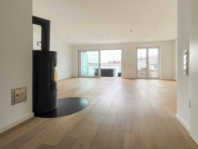 Edle Penthouse-Wohnung mit Balkon und Einbauküche in Neuss-City