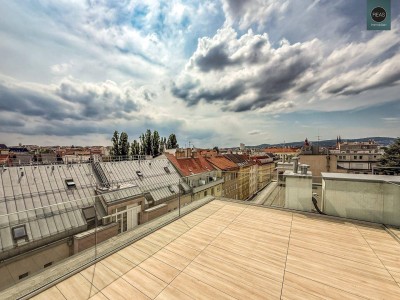 Erstbezug: Atemberaubendes Dachgeschoss - Apartment (klimatisiert) mit 3 Terrassen und hochwertiger Ausstattung im trendigen Ottakring!