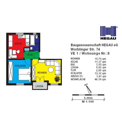 gemütliche 2-Zimmer-Wohnung