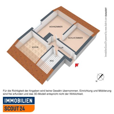 2-Zi.Single Wohnung in Letter-Süd