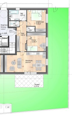 Ihr grüner Traum – 3-Zimmer-Gartenwohnung mit 121 m² Eigengarten &amp; sonniger Terrasse – SOFORTBEZUG – Provisionsfrei – Direkt vom Bauträger