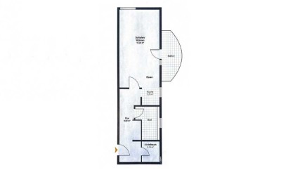 Zentral gelegene 1-Zimmer-Wohnung mit Balkon in Sulzbach