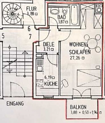 Modern renovierte Wohnung mit Balkon in ruhiger Lage