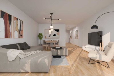 Perfekte 2-Zimmer Neubauwohnung mit Balkon und EBK