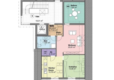 Geräumige Dachgeschosswohnung in optimaler Lage in Waldbröl