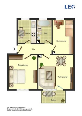 3-Zimmer-Wohnung in Bergkamen Weddinghofen
