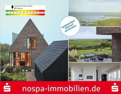 Spektakulärer Blick auf die Nordsee! Architektenhaus aus ca. 2021 mit Terrasse und Sauna