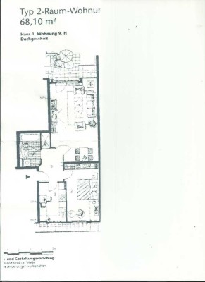 Gepflegte 2,5-Zimmer Dachgeschosswohnung in Ratingen