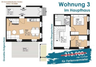 "Neuer Preis" Ferienwohnung "Gulfhof Rysum" im Schatten der Mühle „Wohnung Nr.3“ inkl. Mietgarantie