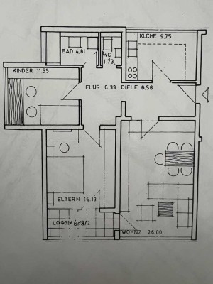 3-Zimmer-Wohnung mit Balkon und schöner Aussicht