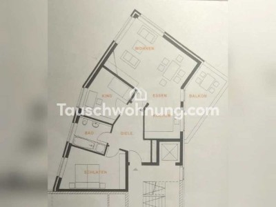 Tauschwohnung: 3 Zimmer Wohnung mit gr. Balkon