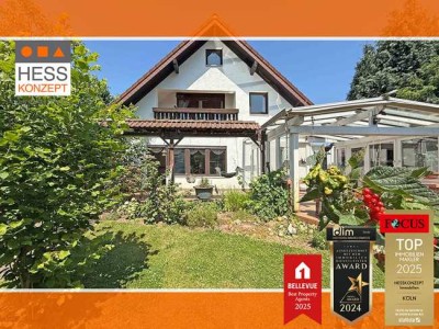 PROFI-FILM ANSCHAUEN:  Freistehendes 1-/oder 2-Familienhaus m. Garten, PKW-Plätzen + Wintergarten