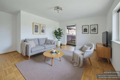 GEPFLEGTE 2/3-ZIMMER-WOHNUNG MIT BALKON UND ZWEI STELLPLÄTZEN IN LAMPRECHTSHAUSEN